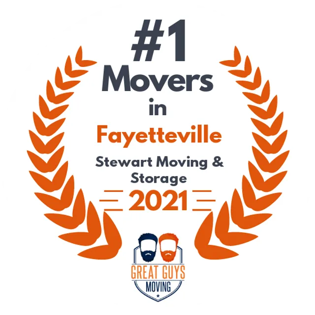 #1 Ranked Movers in Fayetteville, NC 2021 award