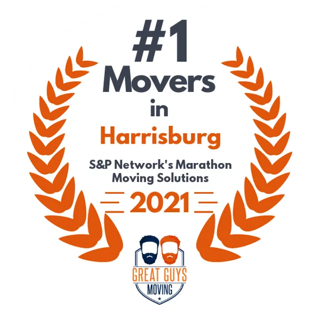 #1 Ranked Movers in Lancaster, PA 2021 award