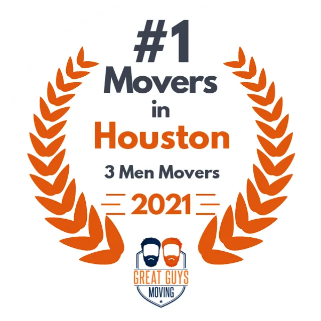 #1 Ranked Movers in Houston, TX 2021 award