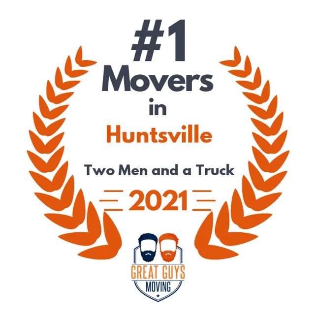 #1 Ranked Movers in Huntsville, AL 2021 award