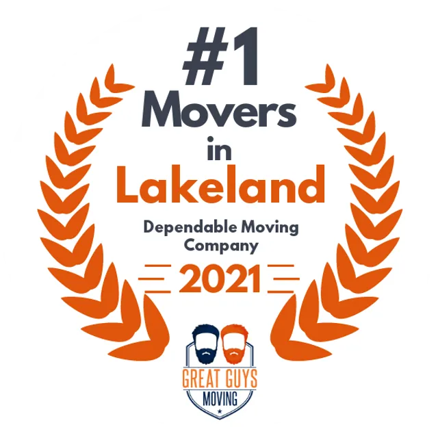 #1 Ranked Movers in St. Petersburg, FL 2021 award