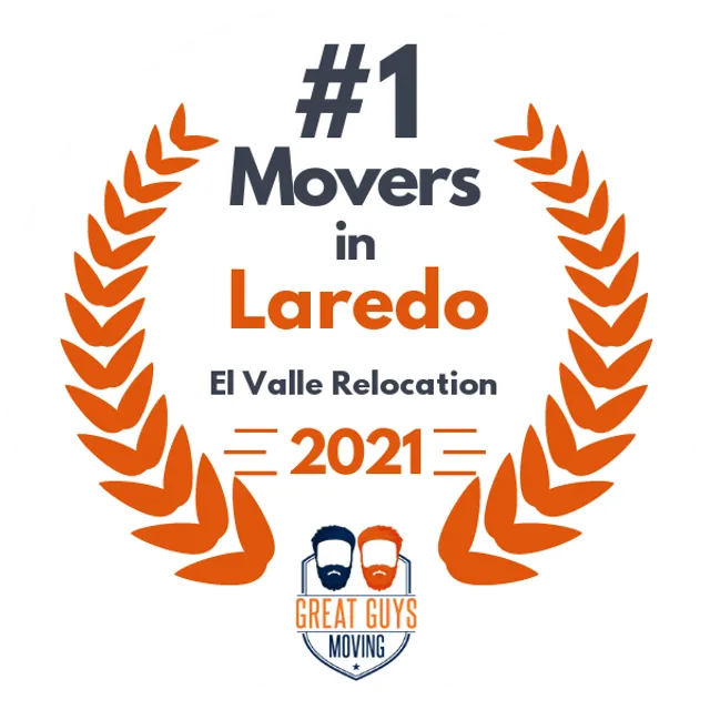 #1 Ranked Movers in Laredo, TX 2021 award