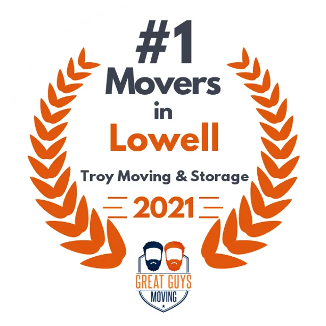 #1 Ranked Movers in Worcester, MA 2021 award