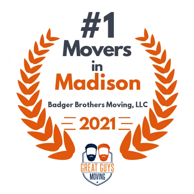 #1 Ranked Movers in Madison, WI 2021 award