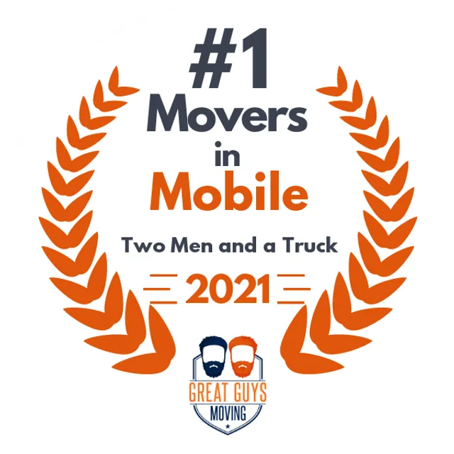 #1 Ranked Movers in Mobile, AL 2021 award