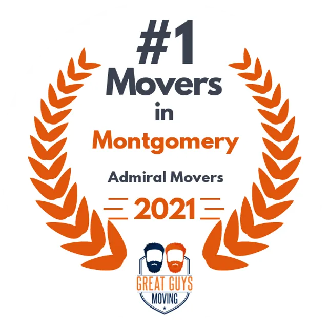 #1 Ranked Movers in Montgomery, AL 2021 award