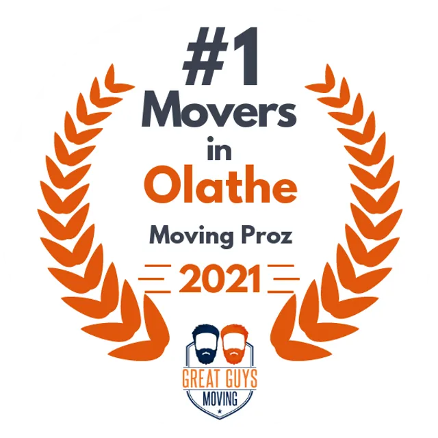 #1 Ranked Movers in Olathe, KS 2021 award