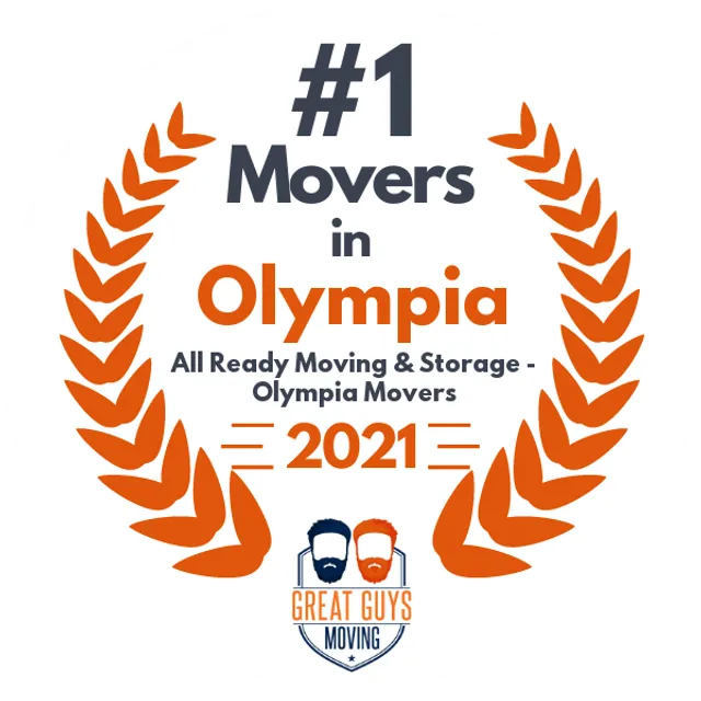 #1 Ranked Movers in Tacoma, WA 2021 award