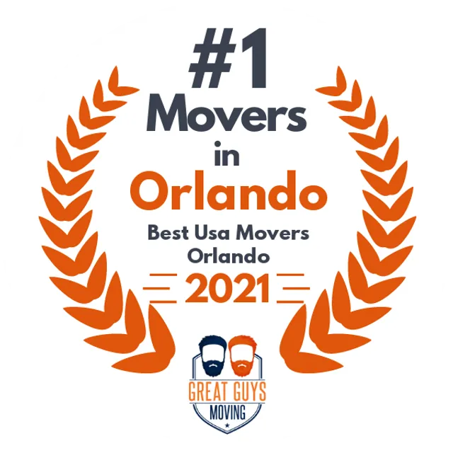 #1 Ranked Movers in Orlando, FL 2021 award