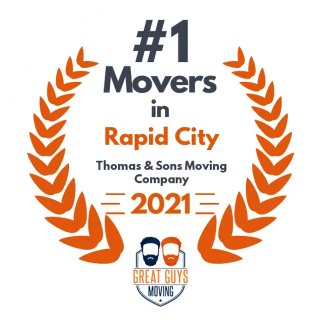 #1 Ranked Movers in Rapid City, SD 2021 award