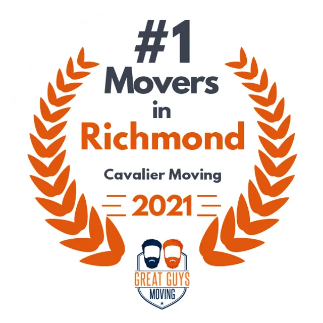 #1 Ranked Movers in Richmond, VA 2021 award