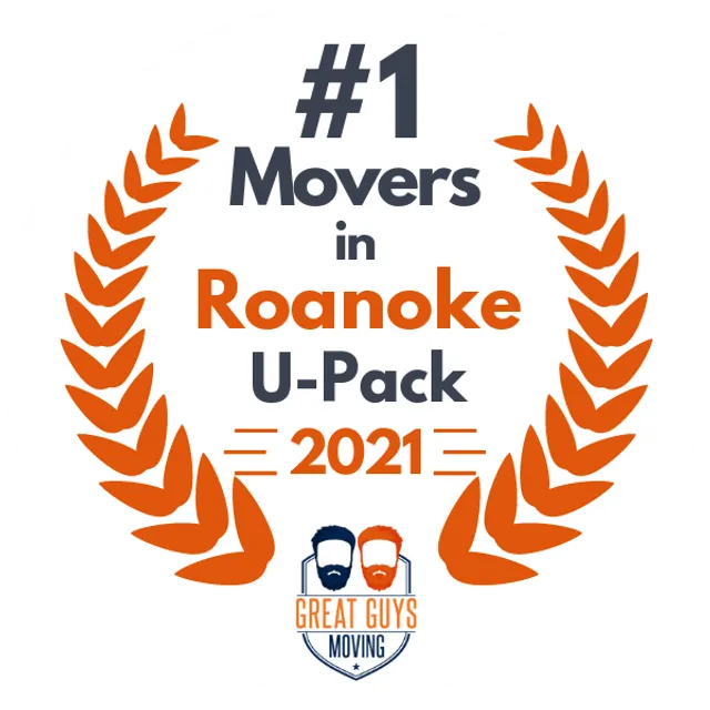 #1 Ranked Movers in Roanoke, VA 2021 award