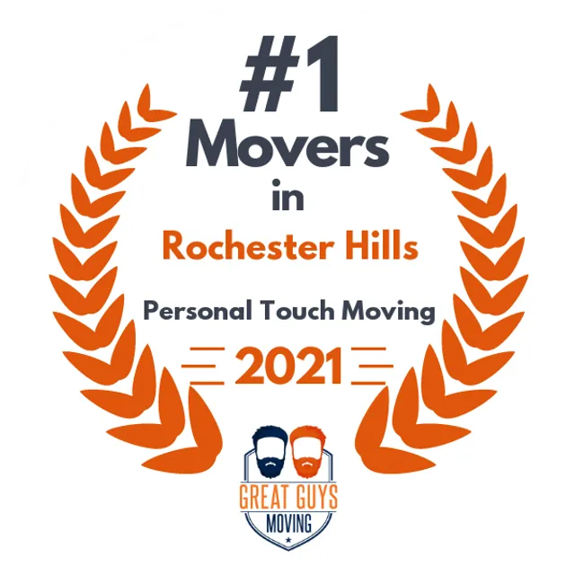 #1 Ranked Movers in Warren, MI 2021 award