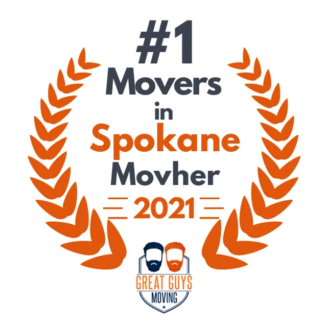 #1 Ranked Movers in Spokane, WA 2021 award