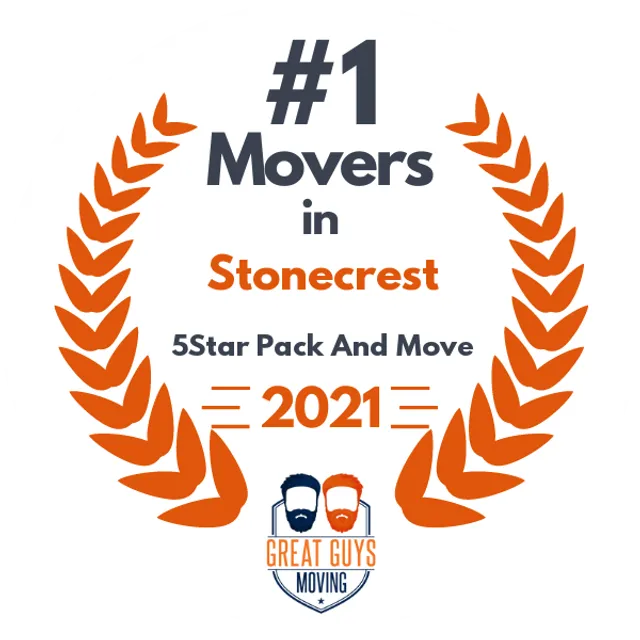 #1 Ranked Movers in Stonecrest, GA 2021 award