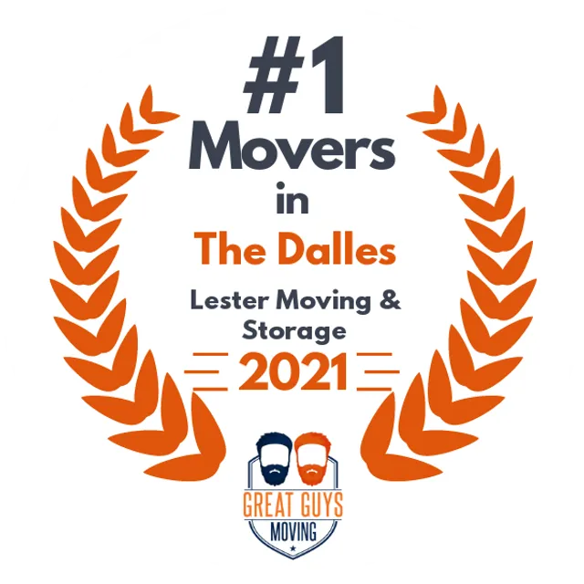 #1 Ranked Movers in The Dalles, OR 2021 award