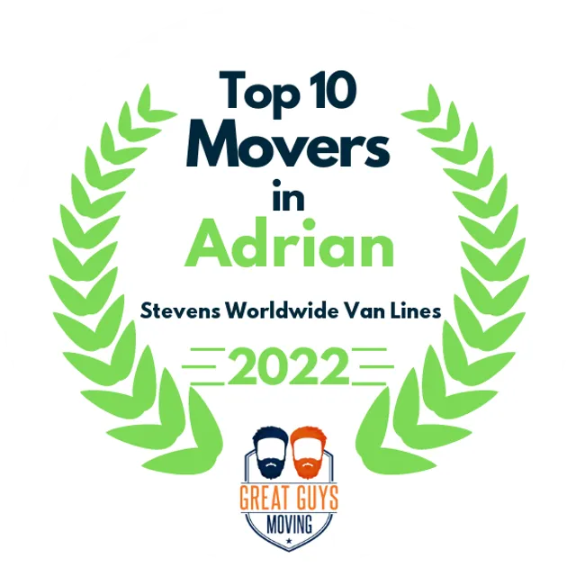 Top 10 Movers in Indianapolis, IN 2022 award