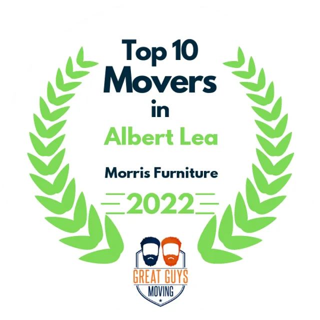 Top 10 Movers in Albert Lea, MN 2022 award