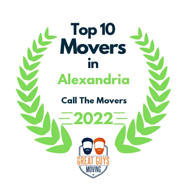 Top 10 Movers in Alexandria, VA 2022 award