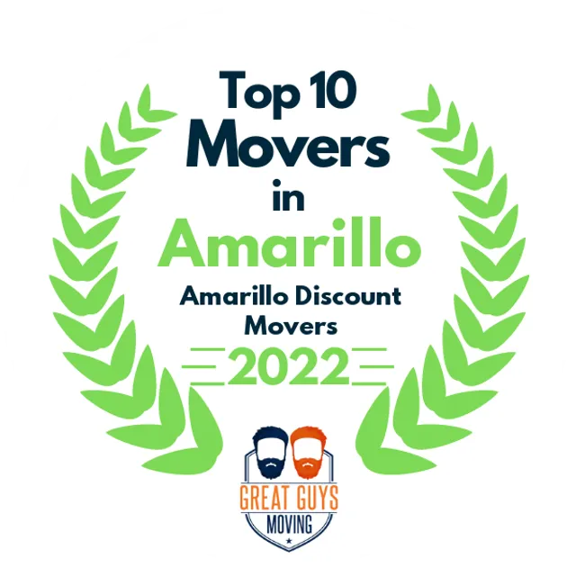 Top 10 Movers in Amarillo, TX 2022 award