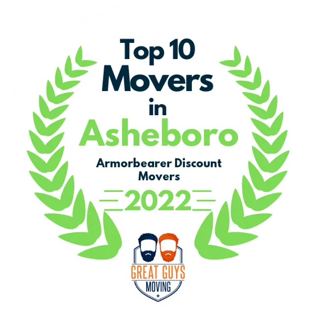 Top 10 Movers in Asheboro, NC 2022 award