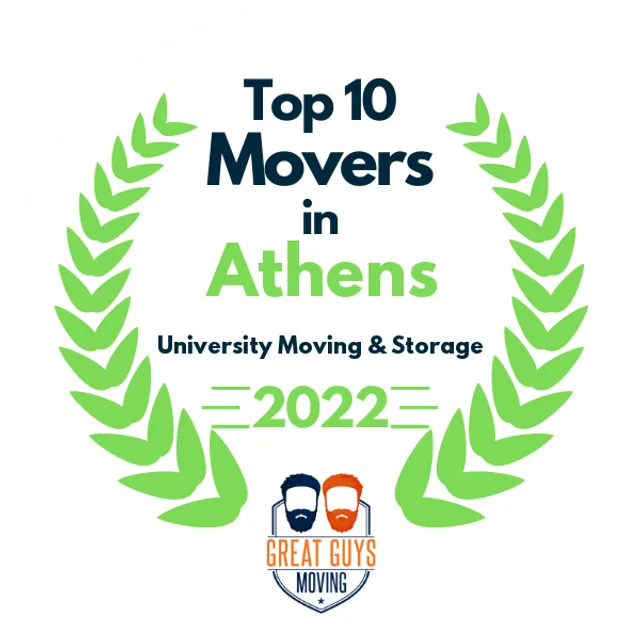 Top 10 Movers in Athens, GA 2022 award