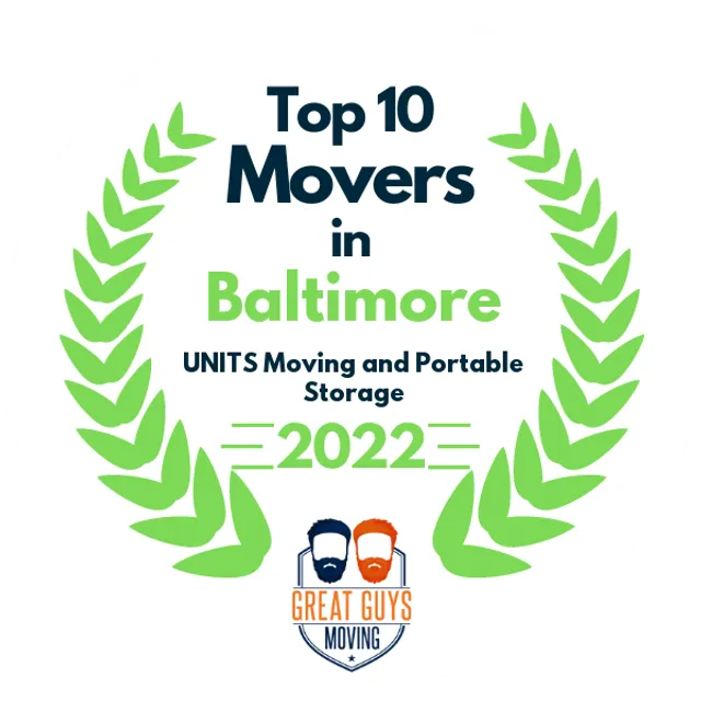 Top 10 Movers in Baltimore, MD 2022 award