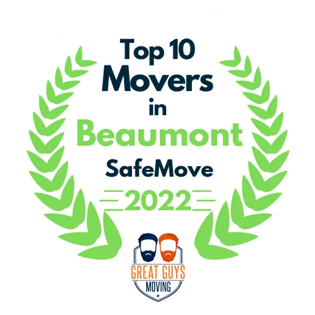 Top 10 Movers in Beaumont, TX 2022 award