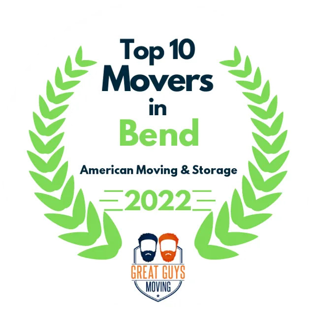 Top 10 Movers in Bend, OR 2022 award