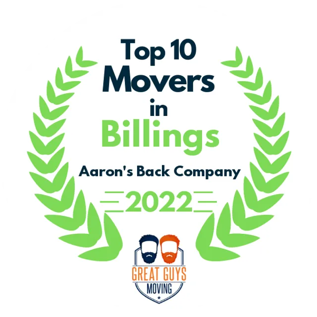 Top 10 Movers in Billings, MT 2022 award