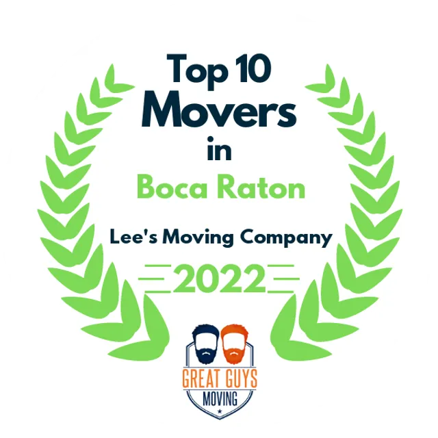 Top 10 Movers in Fort Lauderdale, FL 2022 award