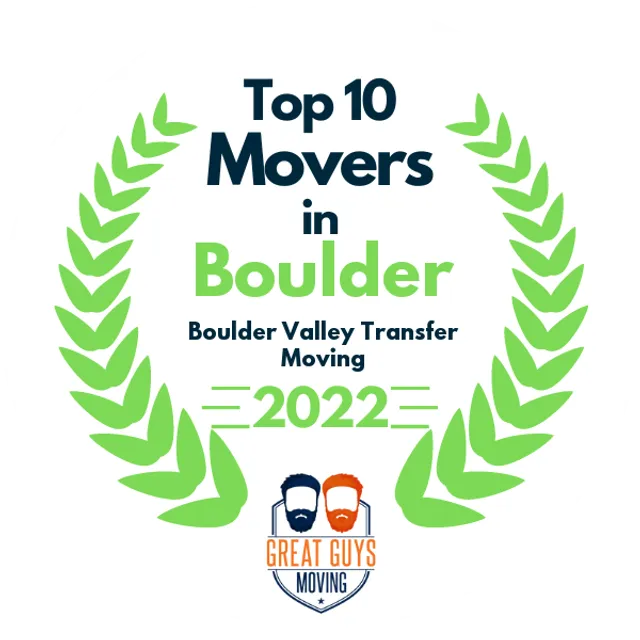 Top 10 Movers in Arvada, CO 2022 award