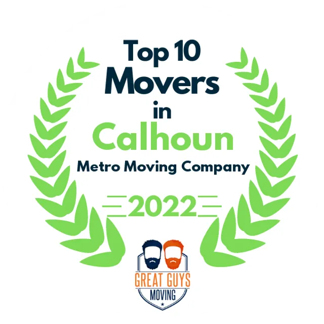 Top 10 Movers in Sandy Springs, GA 2022 award