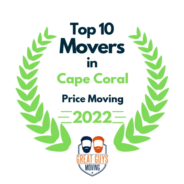 Top 10 Movers in Cape Coral, FL 2022 award