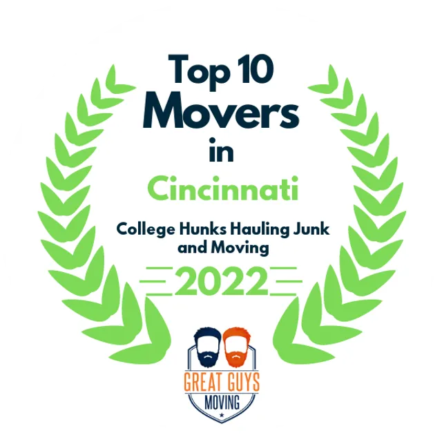 Top 10 Movers in Cincinnati, OH 2022 award