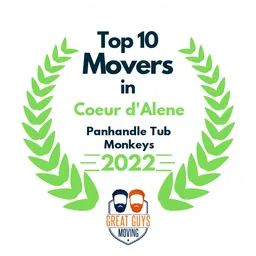 top 10 ranked movers in coeur dalene 2022 panhandle tub monkeys image