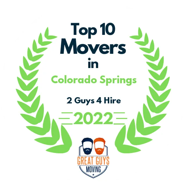 Top 10 Movers in Colorado Springs, CO 2022 award