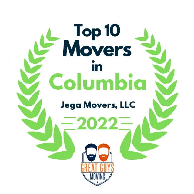 Top 10 Movers in Columbia, SC 2022 award