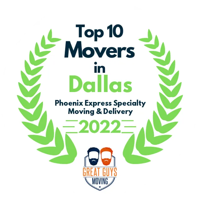 Top 10 Movers in Dallas, TX 2022 award