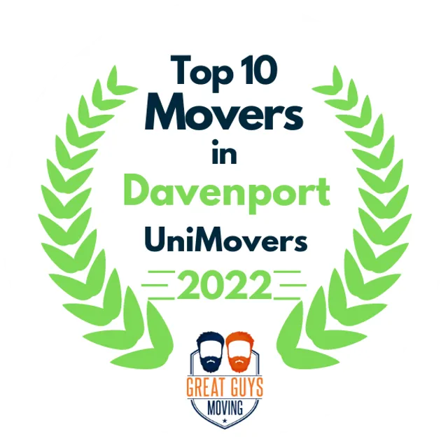 Top 10 Movers in Davenport, IA 2022 award