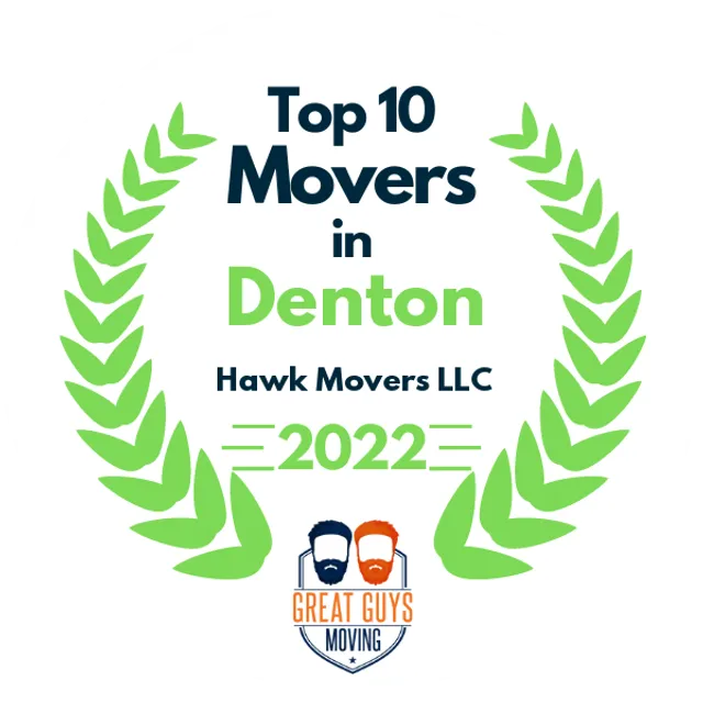 Top 10 Movers in Denton, TX 2022 award