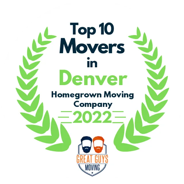 Top 10 Movers in Denver, CO 2022 award