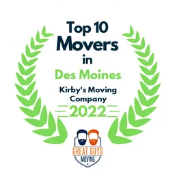 top 10 ranked movers in des moines 2022 kirbys moving company image