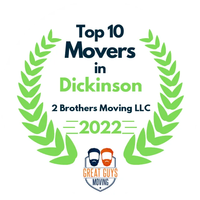 Top 10 Movers in Bismarck, ND 2022 award