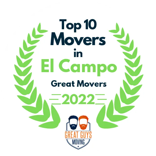 Top 10 Movers in Pearland, TX 2022 award