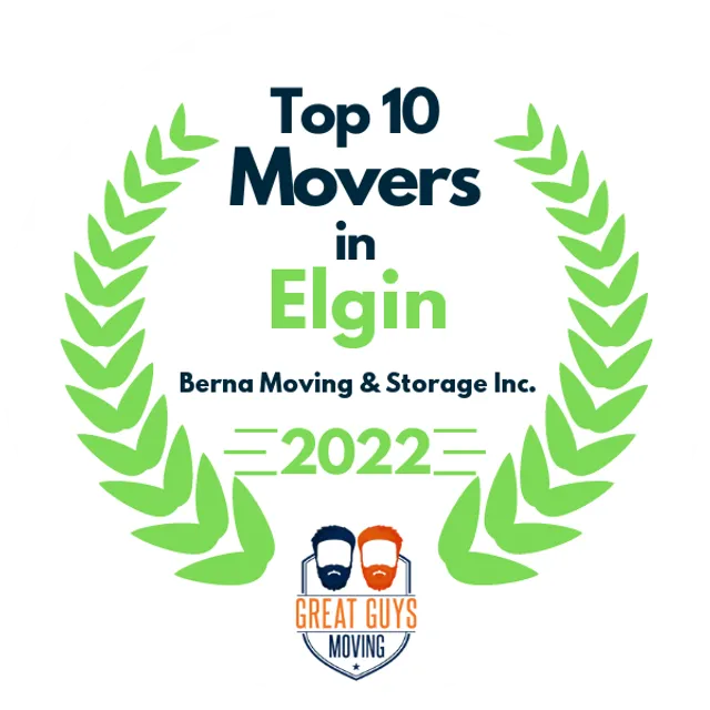 Top 10 Movers in Elgin, IL 2022 award