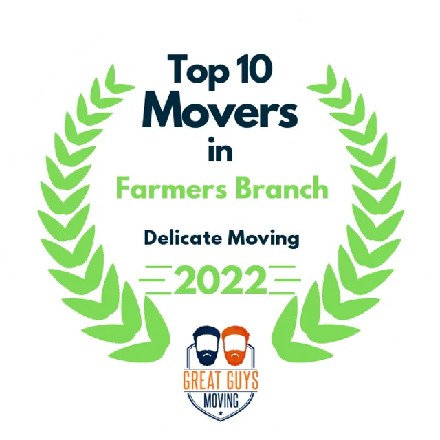 Top 10 Movers in Dallas, TX 2022 award