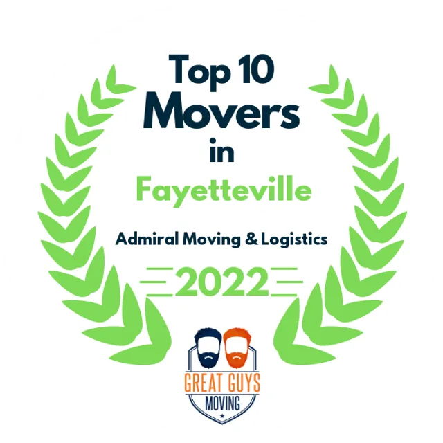 Top 10 Movers in Fayetteville, AR 2022 award