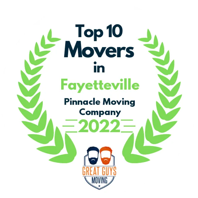 Top 10 Movers in Fayetteville, AR 2022 award