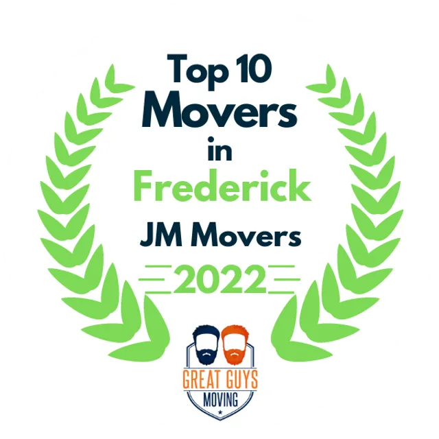 Top 10 Movers in Frederick, MD 2022 award